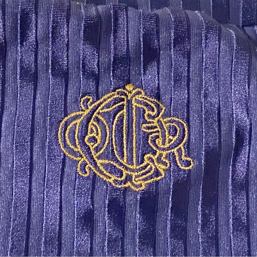 AUTH VTG Christian Dior Monogram Logo Ribbed Halter Strapless One Piece Swimsuit - Picture 6 of 16